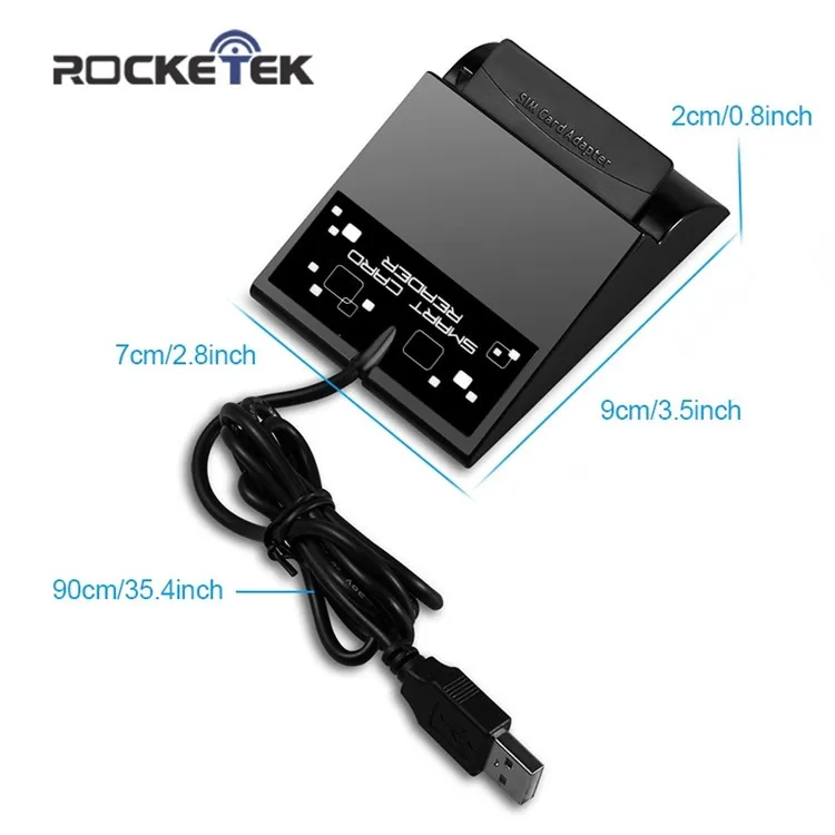 Rocketek CAC Smart USB Card Reader with CE - ANKUX.COM