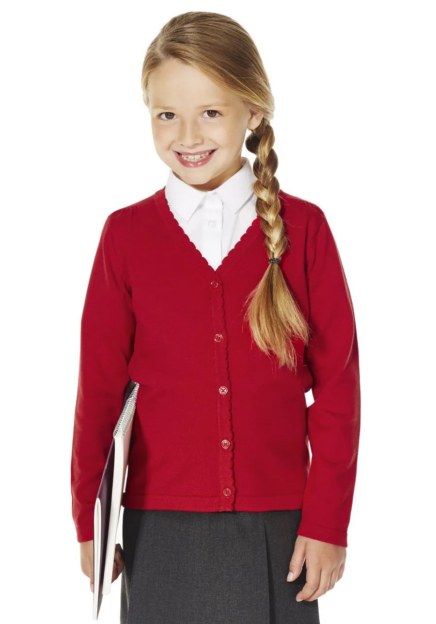 Maroon Skooleez School Uniform Fleece Sweat Cardigan