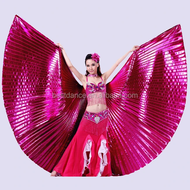DE Belly dance Kostüm Isis Wings Schleier Bauchtanz Fasching Karneval Samba Tanz 