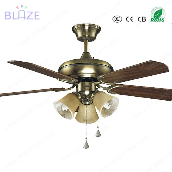 42 inch home decorative wood blade ceiling fan with light lamp