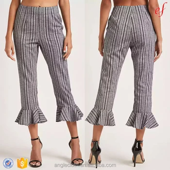 striped cropped pants