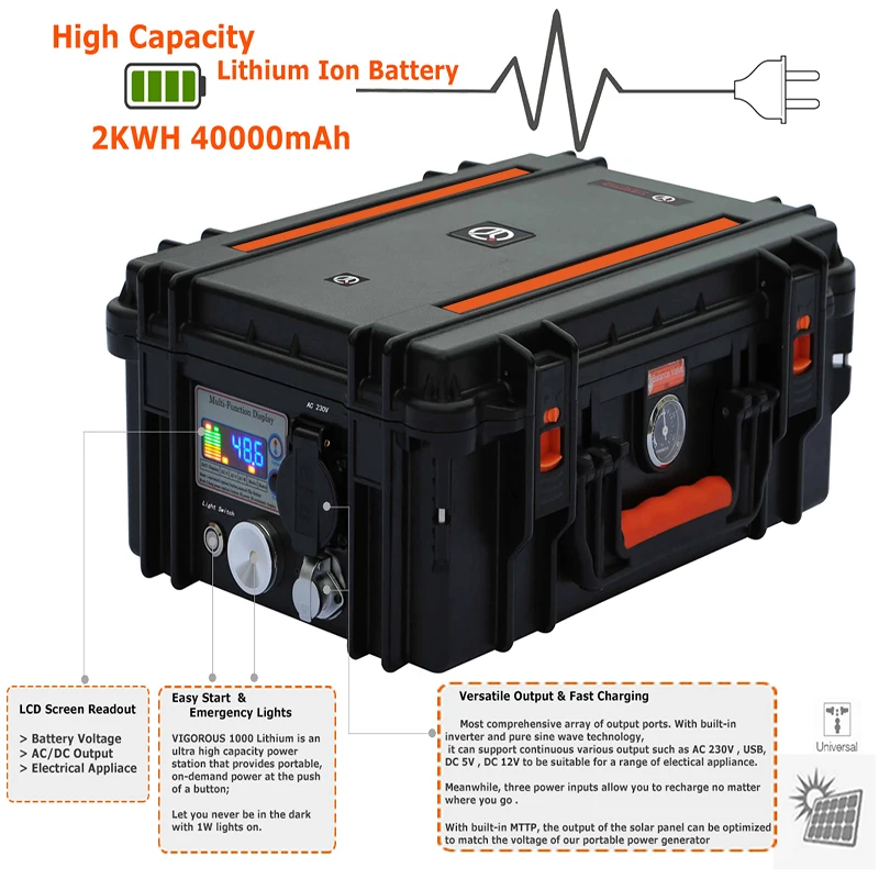 2kwh Home Solar Energy System / Alternative Energy Generators For Home