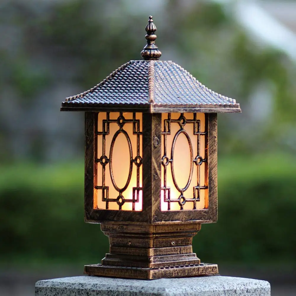 Cgjdzmd Outdoor Garden Column Lamp Fence Railing Post Lights 