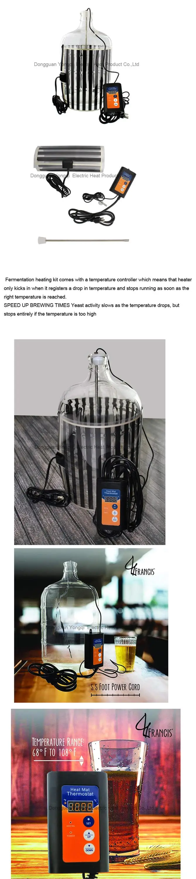 Kombucha Heating Kit Home Brewing Heat Strip Belt Wrap Mat Brew