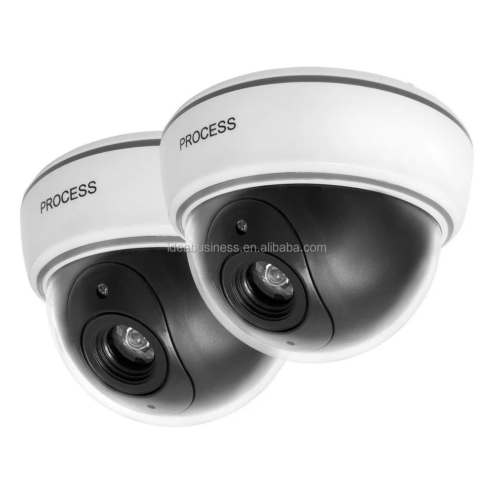 Simlug Dome Outdoor Security Camera Dome Simulation Camera Dummy Fake Security Monitor LED Flasher Burglar Alarm 