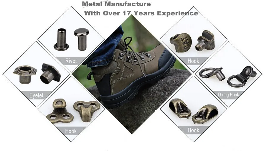 Custom New Design 10mm Metal Boot Lace Hooks Shoe Eyelets And Hooks For