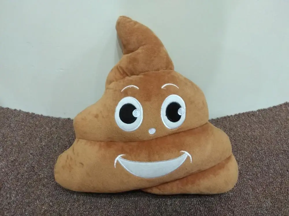 poop emoji pillow pink