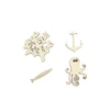 2018 new style squid fish anchor and coral laser wood shape for scrapbooking decoration