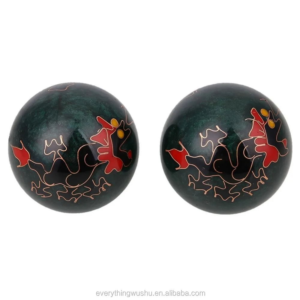 Cloisonne Health Exercise Stress Baoding Balls Yin Yang Fitness Handball Therapy Fitness