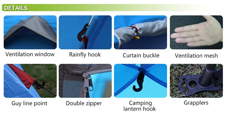 HOT Sale 2-4 Person Double layer Waterproof Tent Family Camping Tents