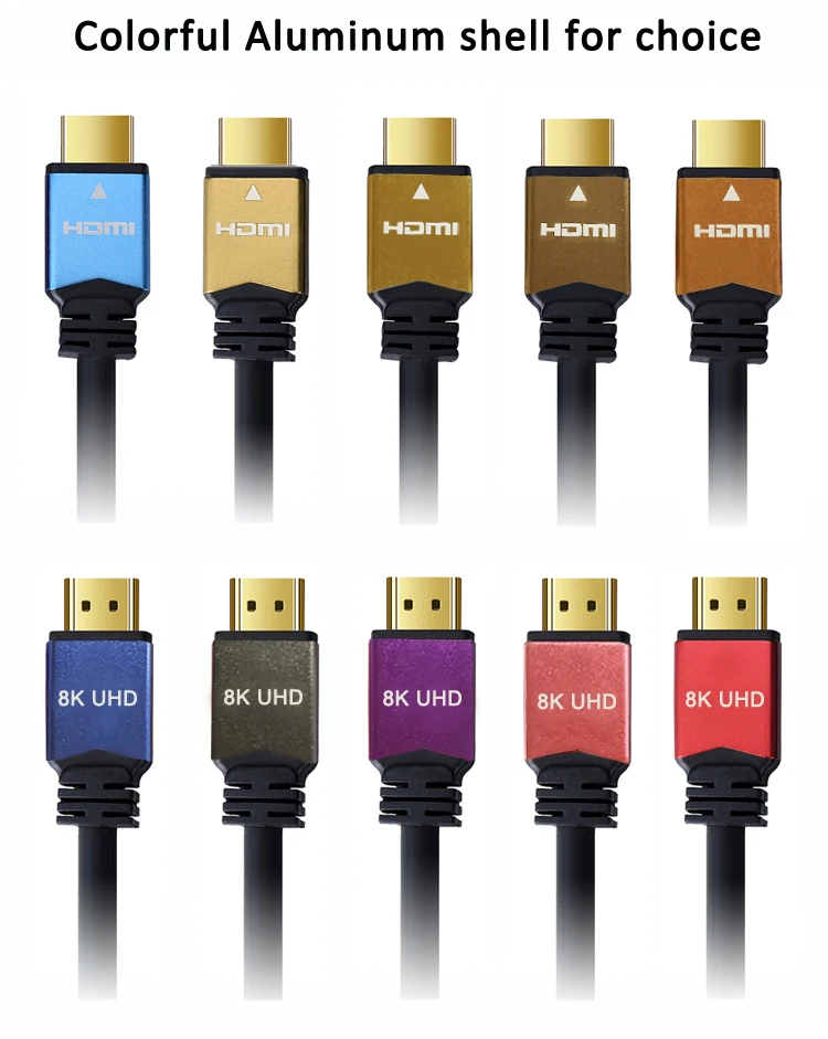 Newest 48gbps 1m 2m 3m 4k Hdmi Cable 8k With Oem Logo For Home Buy 8k 