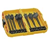 8Pcs Hex Shank Heavy Duty Flat Wood Spade Drill Bit Kit in Case