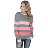 Wholesale Women Fashion Casual Striped Pullover Top