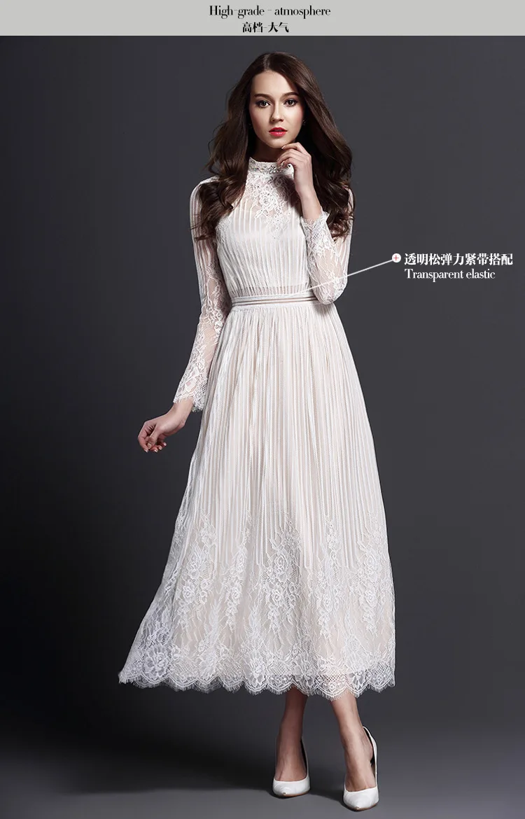Vintage Long Sleeve White Dress Sale 