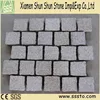 Flamed Grey Granite Cube Stone/Cobblestone on mesh for garden paving