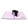 Personalized design camera shape laser cutting 3d greeting card