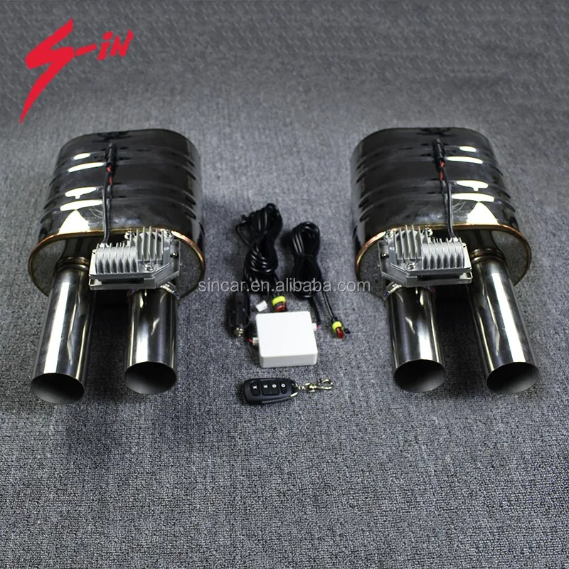 Universal Htype 2 Outlets Electronic Valve Muffler With Remote Control