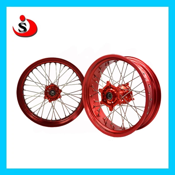 17 Inch Racing Crf250l Supermoto Motorcycle Cnc Alloy Complete Rims