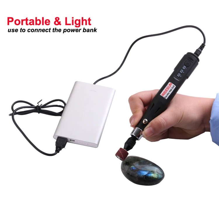 Risesun (2020 New) Pencil Die Grinder Professional Power Bank Support