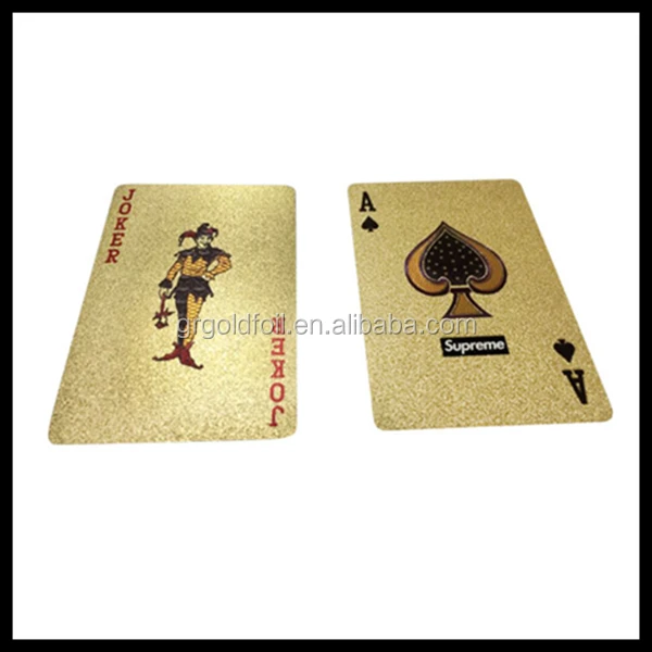 Customize Playing Cards Optional Finishing 999.9 Gold Playing Cards