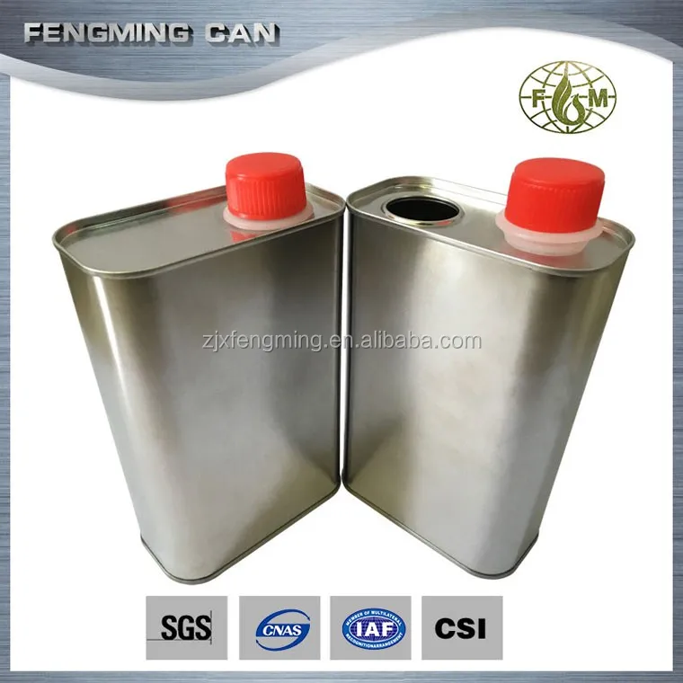 High Quality Tin 1l Jerry Square Metal Engine Oil Tin Cans For Auto/car