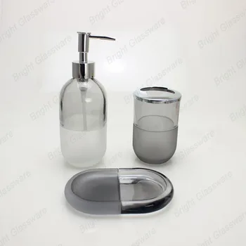 Luxury Grey Frosted Gl Bathroom Accessories Vintage Mosaic Luxury Grey Frosted Gl Bathroom