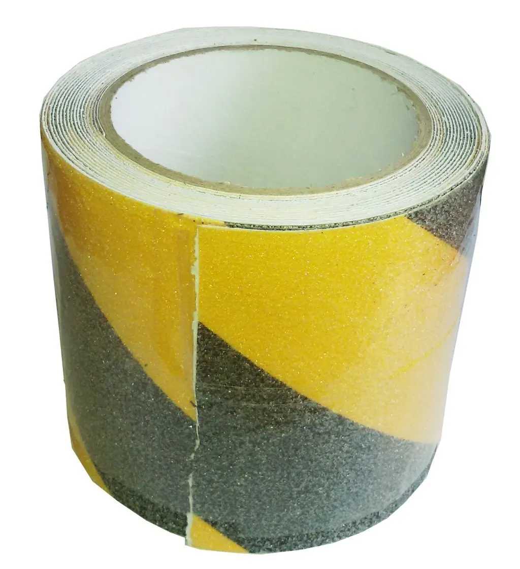 Jessup Safety Track 3360 Commercial Grade Non-Slip High Traction Safety Tape 60-Grit, Yellow and Black Stripes, 6-Inch x 60-Foot Roll, Pack of 2