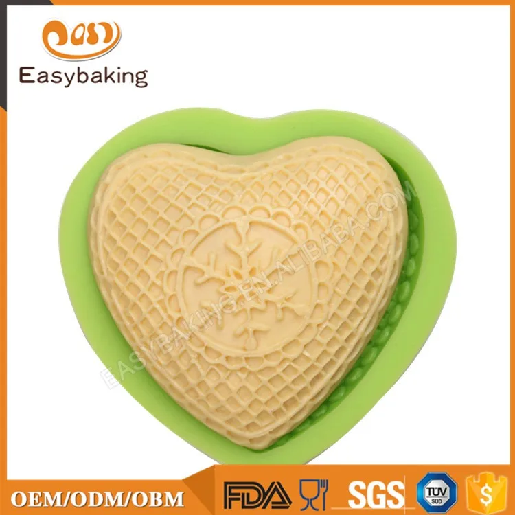ES-1518 Love heart Silicone Molds for Fondant Cake Decorating