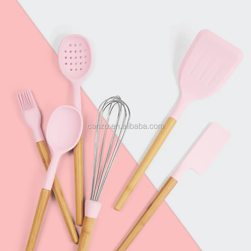 2 6pcs silicone utensils