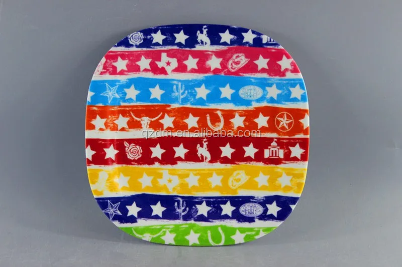 Solid Melamine Square Plate Square Dish