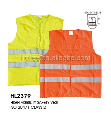 Low price high quality EN417 fluorescent reflective safety vest