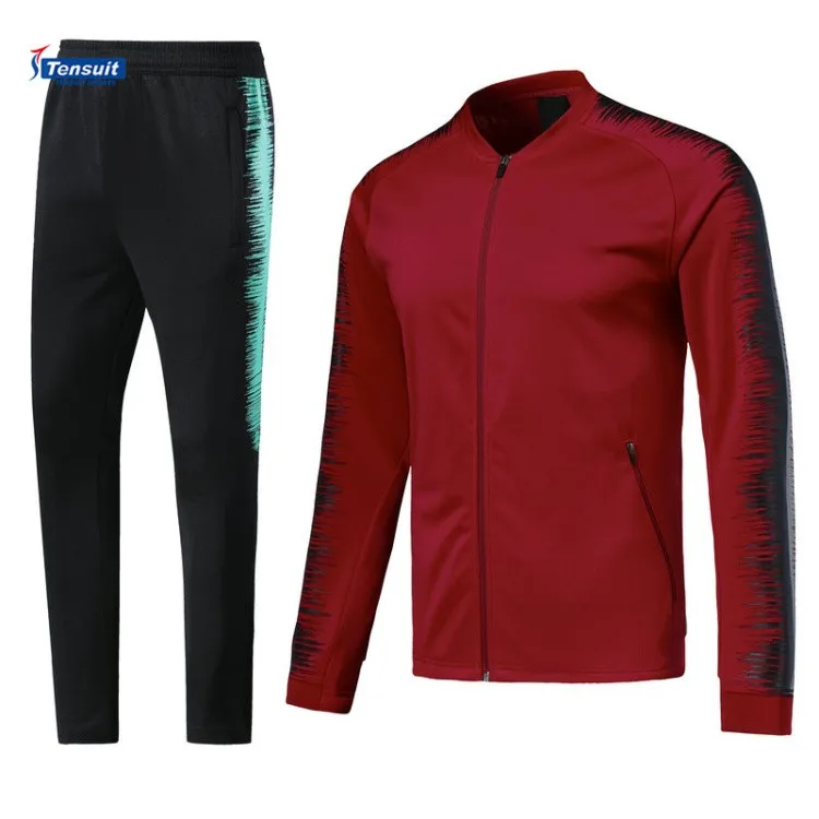 Training Football Jacket Suit New 2018 Full Zipper Soccer Tracksuit ...