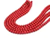 2019 natural high quality loose beads 8mm red turquoise stone for bracelet making