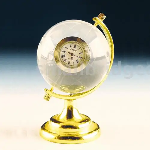 product new design tall table crystal globe clock-21