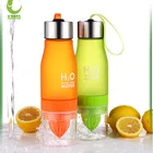 Colorful 650ml H2O Lemon Juice Cup Fruit Water Bottle Infuser For Outdoor Sports