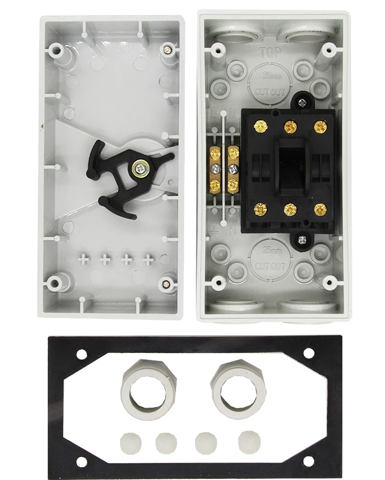 External Isolation Switch Keyed Protection Box JOYELEC IP65 Waterproof Isolator Switch Box for Outdoor Use