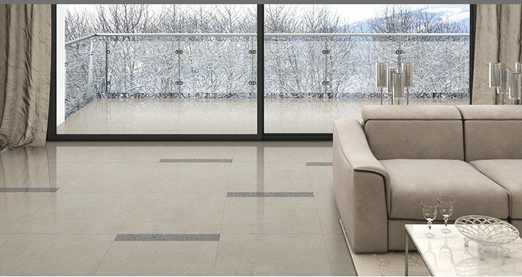 Living room 600x600 full body porcelain vitrified black grain polished floor tiles