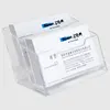 VIENT 2 Tiers Plastic Clear Business Card Stand Acrylic Desktop Business Card Holder in office