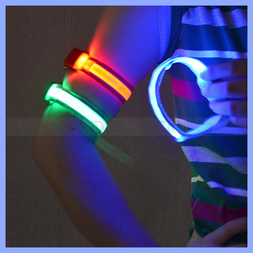 Led Light Up Band Slap Bracelets Night Safety Wrist For Cycling Walking Running Concert Camping Outdoor Sports Led Light Up Band Slap Bracelets Night Safety Wrist For Cycling Walking Running Concert Camping Outdoor Sports