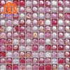 Colorful beads mosaic red colour mix mosaic background decoration mosaic
