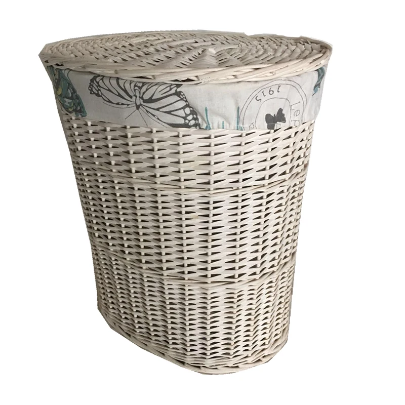 Large Willow Laundry Baskets Wicker Storage Basket Lining For Sundries