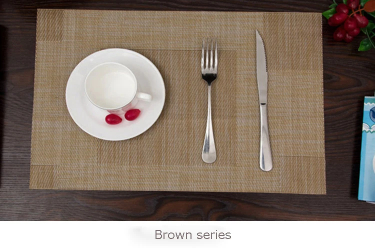 4 piece Japanese style cloth Western food pad Nordic table mat insulation anti hot pot pad bowl mat household PVC