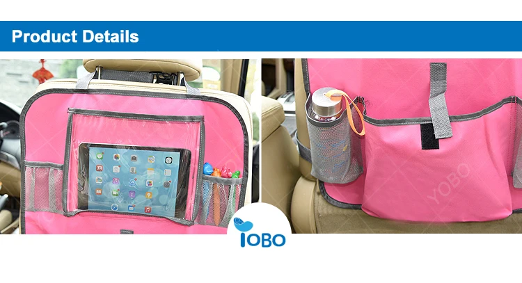 High quality car backseat travel polyester kids back seat organizer