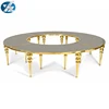 Half Round Banquet Stainless Steel Moon Wedding Dining Table