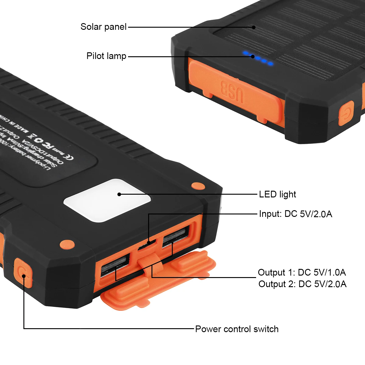 2 in 1 portable solar power bank +wireless charger for all QI standard devices - ANKUX.COM