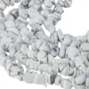 Wholesale White Howlite Turquoise Tumbled Chip Stone Irregular Shaped Drilled Gravel Loose Beads Strand for Jewelry Making 33"