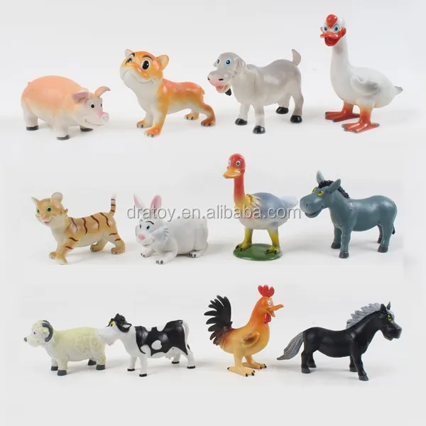 Cute Cartoon Farm Animal Toy,Bulk Plastic Animal Toys Buy Bulk