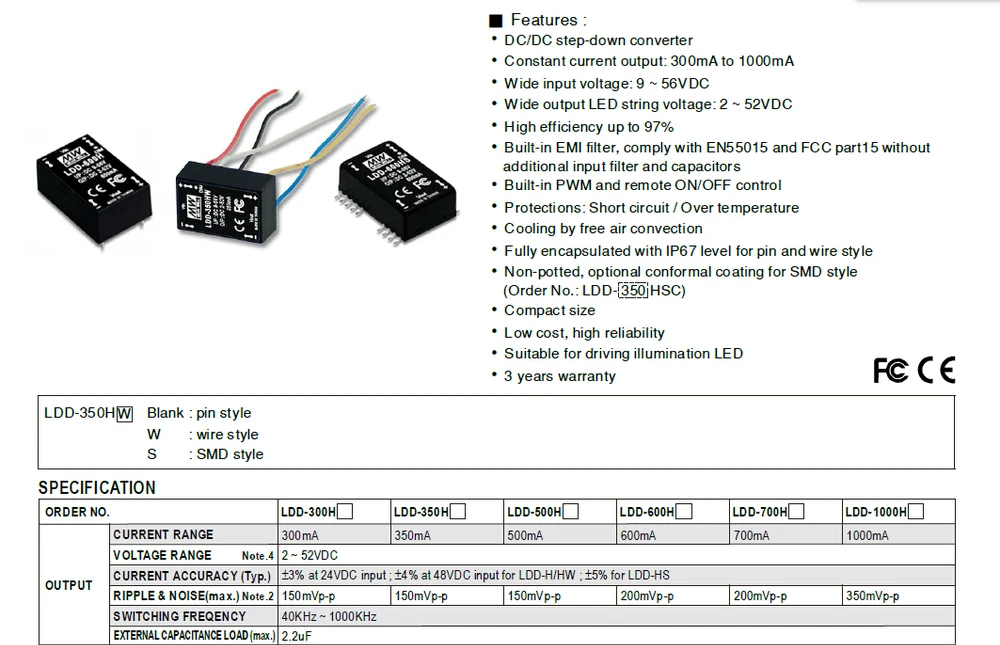 Ldd 700h схема подключения