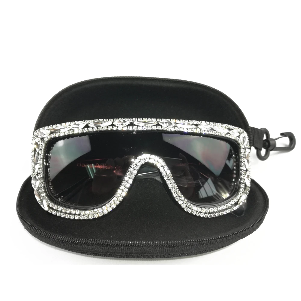 Bling Bling Shining Rhinestone Uv 400 Polarized Sunglasses