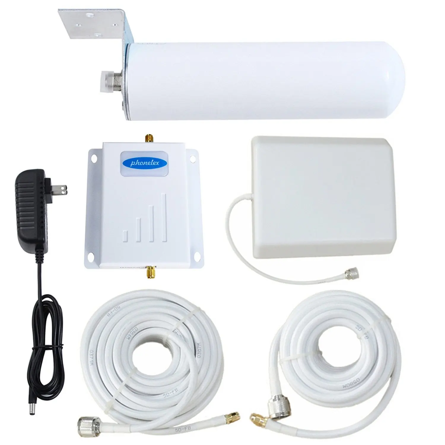 Phonelex Verizon Cell Phone Signal Booster 4G LTE Cell Signal Booster Repeater Verizon 700Mhz Band13 Mobile Phone Signal Booster Amplifier with Indoor/Outdoor Panel and Omni-Directional Antennas Kit